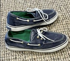 Womens Sperry Navy Biscayne Salt wash Shoes Size 9.5 Boat Shoes