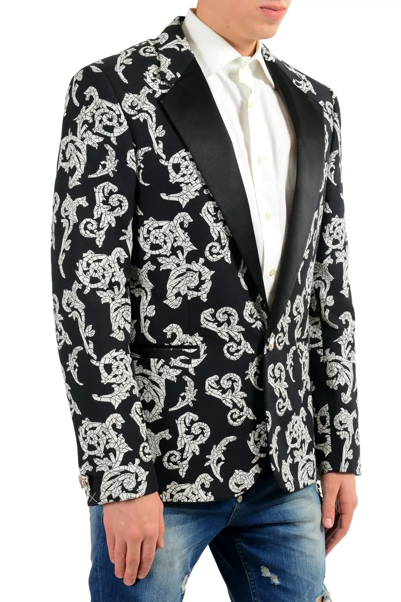 Versace Men's Silk Jacquard Blazer Sport Coat Size 36 38 40 42 44 48 | eBay