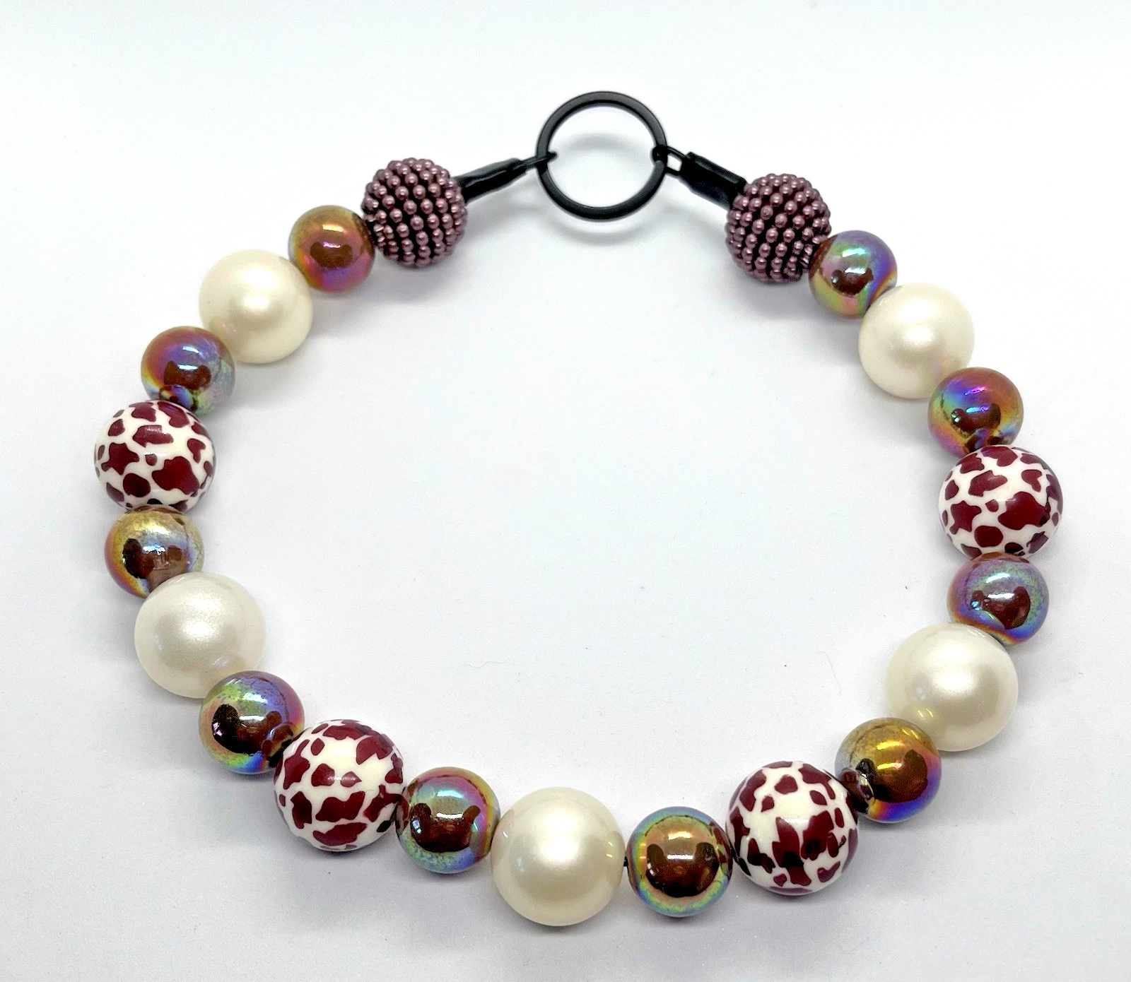 COW PRINT PEARL Beaded Dog Pet Collar Various Sizes All breeds
Opens in a new window or tab