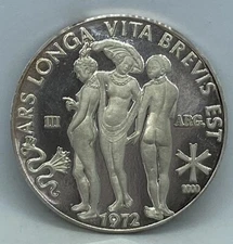 1972 Germany Argenteus - LUCAS CRANACH PIUCTOR - Proof Silver III Ducat 50 mm