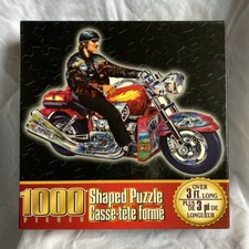 1000 Piece Motorcycle Shaped Jigsaw Puzzle Easy Rider Over 3 Feet Long NEW