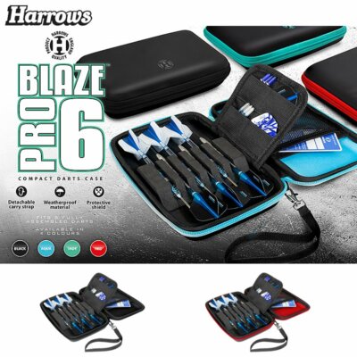 Dart Harrows Blaze Pro 6 Darttasche Case Wallet Box - Farbe wählbar - NEU