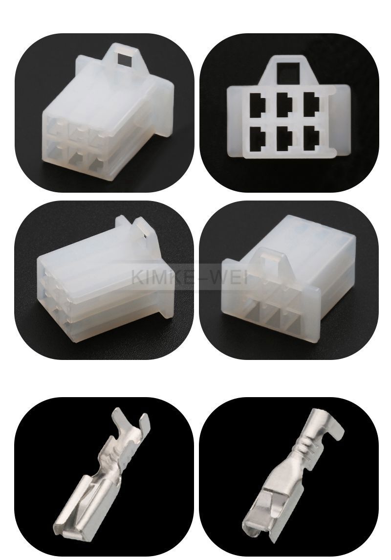 Aページ 6 Pin/Way 2.8mm Electrical Connector Plug Kit For Motorbike