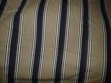 NICE STRIPED FABRIC BEIGE BLACK UPHOLSTERY / CURTAINS BTY