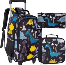 Kit Zaino Trolley Bambino - Impermeabile -Scuola elementare-con Rotelle 🎒
