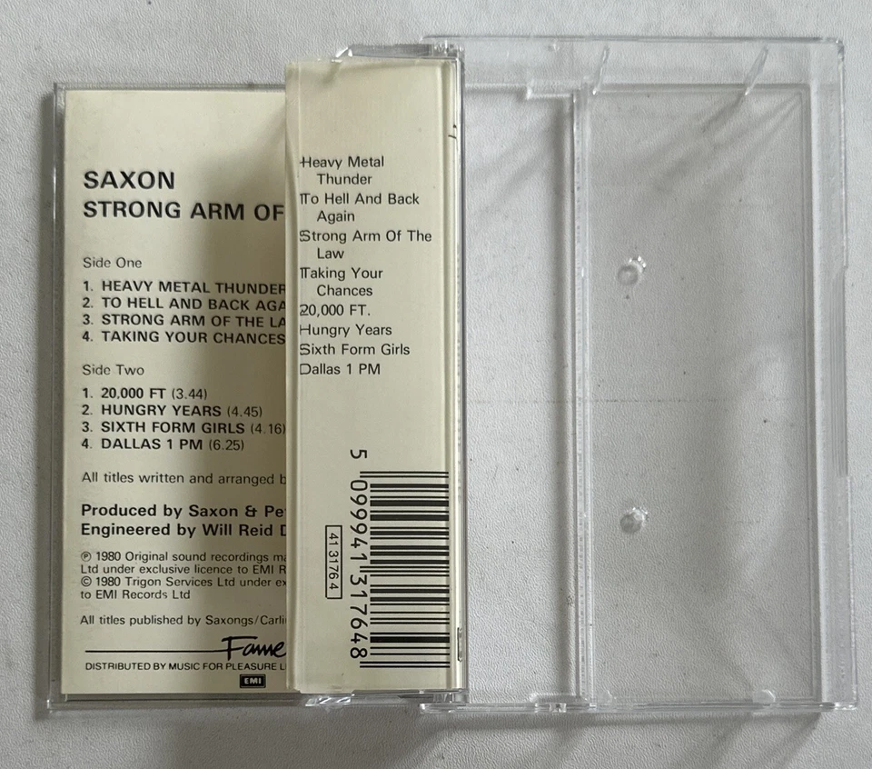 Saxon - Strong Arm of The Law - cassette tape album VG / Mint Condition - Image 4 of 4