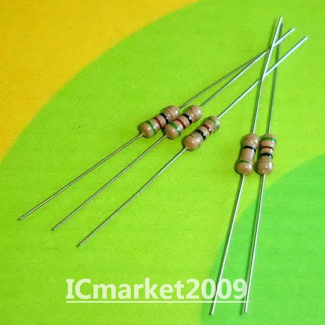 500 PCS 1/4W-51R 5% 1/4 WATT 51 Ohm 51Ohm CARBON FILM RESISTOR 0.25W ...