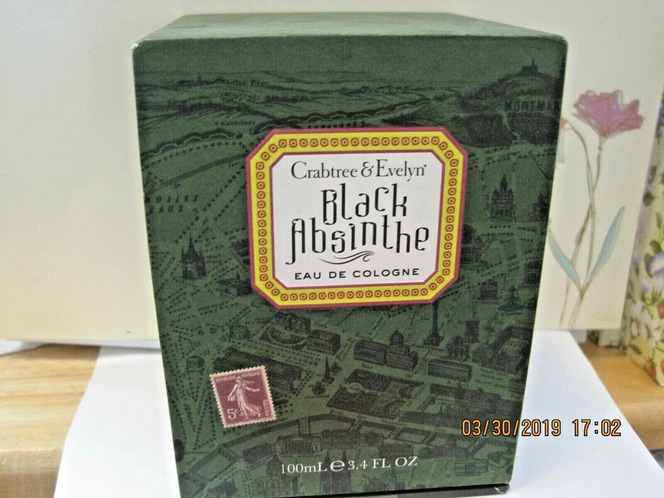 CRABTREE EVELYN EDICIÓN LIMITADA ABSENTA NEGRA EAU DE COLOGNE 3,4 oz NUEVO en CAJA HERENCIA C Foto 2 de 3