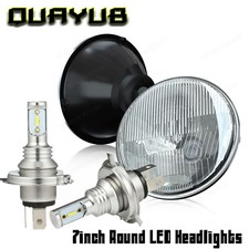 7 Inch Led Glass Headlight Round Original Classic Look Conversion Chrome Srt 2 7 Inch Led Glass Headlight Round Original Classic Look Conversion Chrome Srt 2