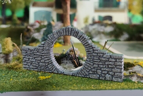 STONE MOONGATE Z GAUGE Z SCALE STONE MOON GATE LASER CUT AND ENGRAVED PAINTED - Picture 2 of 10
