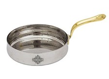 Martelé Acier Inoxydable Courbé Sauce Poêle,Plats de Service & Vaisselle Largeur