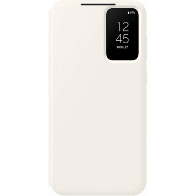 Samsung Smart View Wallet Case Galaxy S23+ Schutzhülle creme Hülle Flip Cover