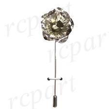 New in box Brand Q Men's Suit brooch Silver flower shape lapel pin wedding prom