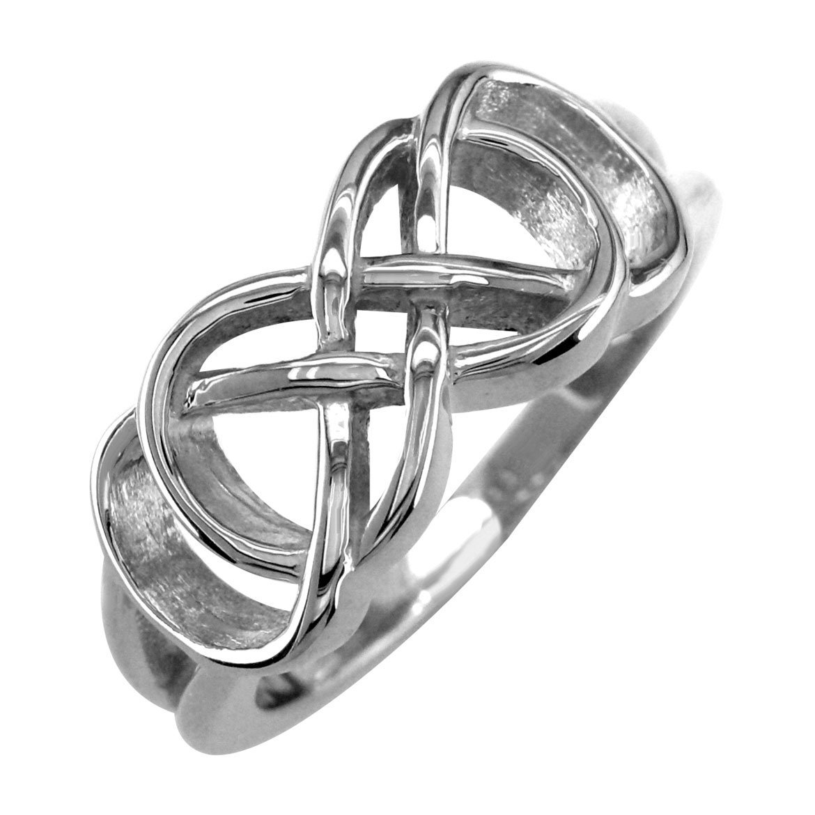 ☆nff☆ silver925 dual emblem ringsilver nff1 Double Infinity Symbol Ring,Best Friends Forever Ring,8mm in