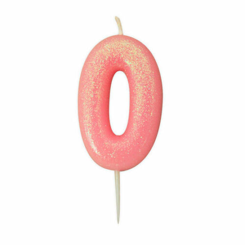 Pink Number Cake Candle Pick Age Glitter Birthday Party Decoration Topper Gift - Picture 11 of 11