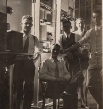 Men Laboratory Group Suits Science Professional Equipment 1940s