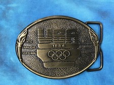 vintage 1984 LOS ANGELES USA OLYMPICS BELT BUCKLE summer games 80s California