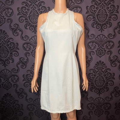knee length dresses for ladies Fringe Denim Dress main image 1