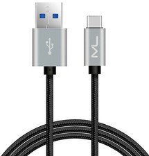 USB Type C Cable, Type C to Type A 3.0 Male 6.6 Feet / 2 Meter Braided Cable ...