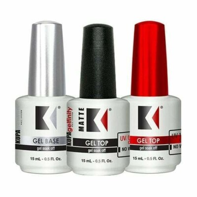 Kupa Gelfinity Gel Base+Top+Matte Top Bulk Deal 3pcs 0.5oz