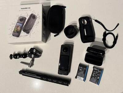 Insta360 X4 ONE X4 8K 360 Action Camera Bundle 3 Batteries, Cases Mounts And SD