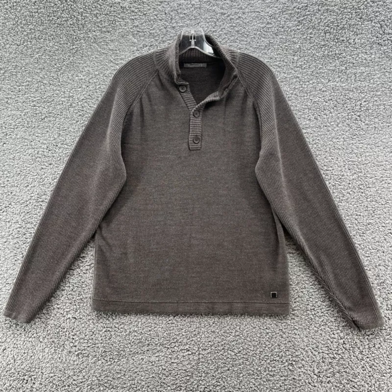 smartwool chunky merino knit casual henley pullover sweater