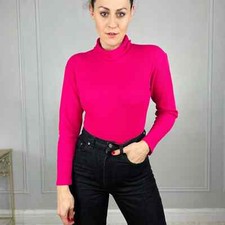 Vintage 90s pink turtleneck bodysuit