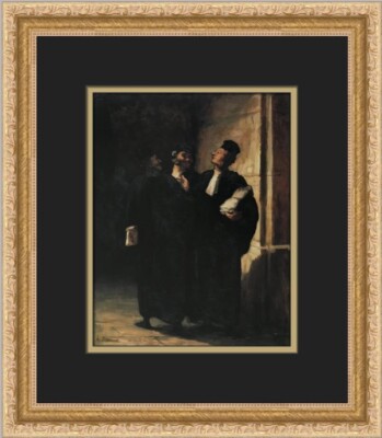 Honore Daumier Three Lawyers Custom Framed Print