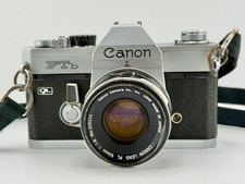 Canon FTb QL 35mm SLR film camera with Canon FL 50mm f/1.8 lens-Meter works