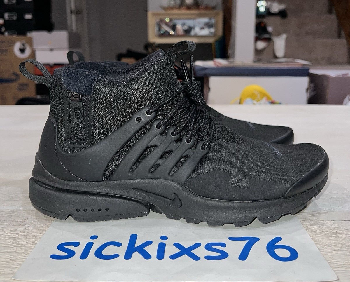 Nike Air Presto Mid Utility 'Triple Black' Men's Size 8 & 11