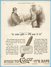 1919 Cinco Cigar Antique Print Ad Ephemera Wall Art Decor Safe Christmas Gift