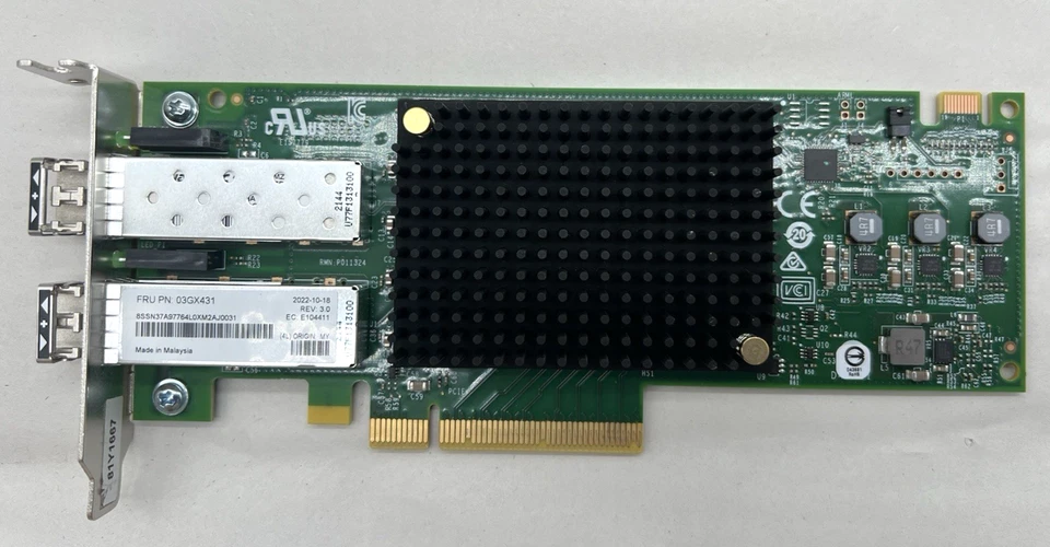 Emulex 03GX431 LPe31002 16Gb FC SFP+ Dual Port Low Profile Host Bus Adapter - Image 4 of 4