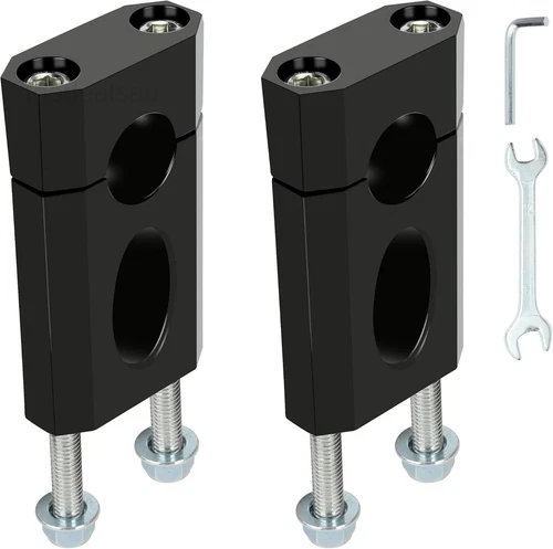 Mini Bike Handlebar Risers 7/8 22mm Riser Replacement Black - Picture 1 of 9