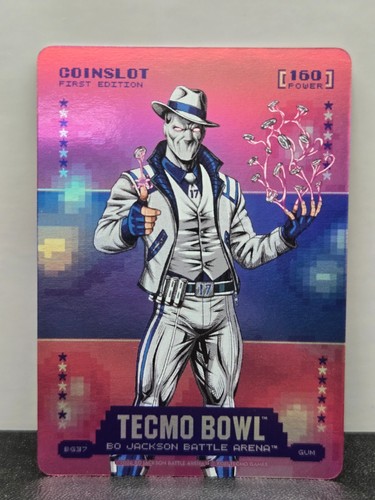 Coinslot First Edition Tecmo Bowl Bo Jackson Battle Arena BG37 Gum Card