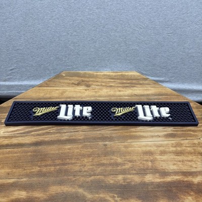 MILLER LITE THROWBACK LOGO BEER BAR MAT RUNNER BEER COASTER 20x3.5