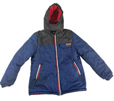 IXTREME Outfitters Boys Size 18 Hooded Winter Jacket Blue Black Red Coat