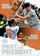 2018 Panini Diamond Kings #PP4 Brooks Robinson / Manny Machado Past and Present