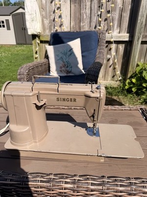  1954 Singer 301A Long Bed Portable Heavy Duty Sewing Machine