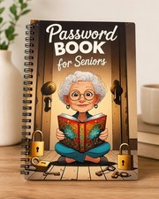 Password Book for Seniors Spiral Notebook Large Print Organizer Logbook Gift