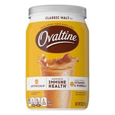 Ovaltine Classic Malt Powdered Drink Mix For Hot And 12 Ounce Pack of 1
