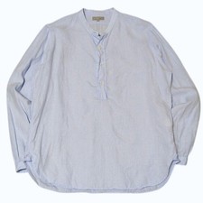 MARGARET HOWELL MHL. Linen Band Collar Shirt Size L Japanese Minimal