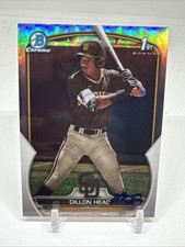 2023 1st Bowman Draft Refractor BDC-7 SIGNED Dillon Head Miami Marlins