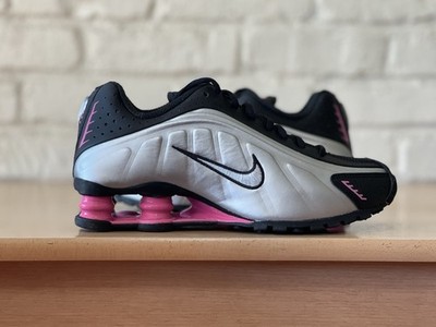 Nike Shox R4 Black Metallic Silver Pinksicle AR3565-012 Women Size
