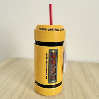 Disney Monsters Inc Scream Kanister Trinkflasche Sounds Strohhalm Becher