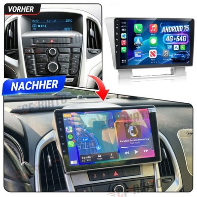 4G+64G Android15 Apple Carplay Autoradio Für Opel Astra J 2010-2014 GPS SWC RDS