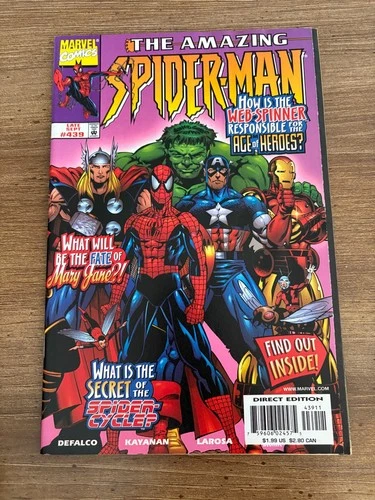 Amazing Spider-Man # 439 FN/VF 1st Print Marvel Comic Book Venom Carnage 6 J443