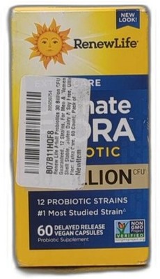 *2026-7-1* Renew Life Adult Probiotics 30 Billion CFU Guaranteed, 12 Strains