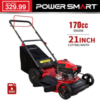 #ad PowerSmart 21quot; Self Propelled Gas Lawn Mower 170cc Engine 3 in 1 Lawn Care $329.99