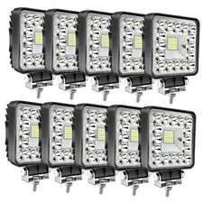 LED Work Lights for Truck Tractor - 4 Inch Square LED 4.5IN-TYH-F-123W-10pcs