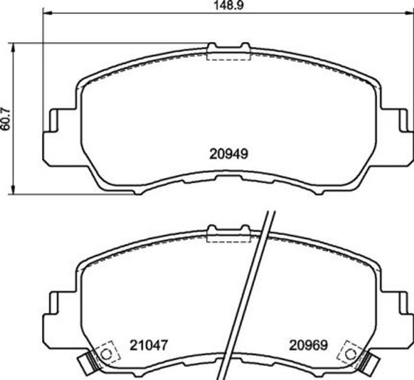 Brembo BremsbelÄGe Bremsbelagsatz Vorne Passend FüR Mitsubishi Eclipse-image